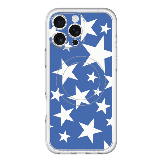スリムプロテクションプレミアムケース with MagSafe［ Stars - Blue ］