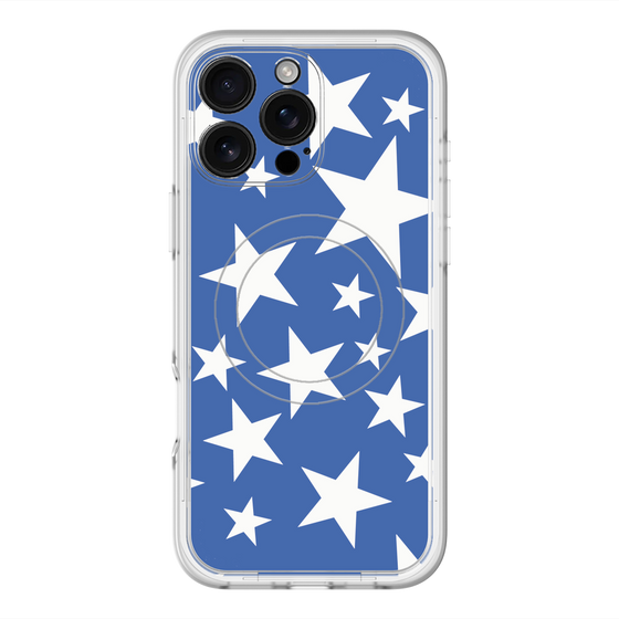 スリムプロテクションプレミアムケース with MagSafe［ Stars - Blue ］