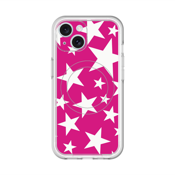 スリムプロテクションプレミアムケース with MagSafe［ Stars - Pink ］