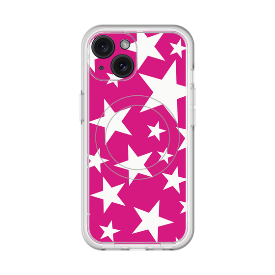 スリムプロテクションプレミアムケース with MagSafe［ Stars - Pink ］