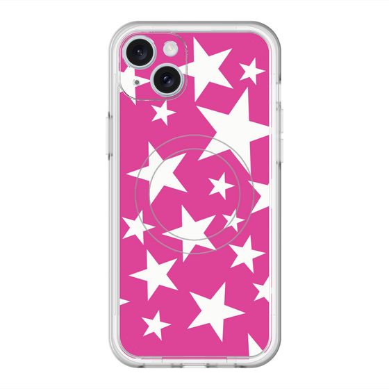 スリムプロテクションプレミアムケース with MagSafe［ Stars - Pink ］
