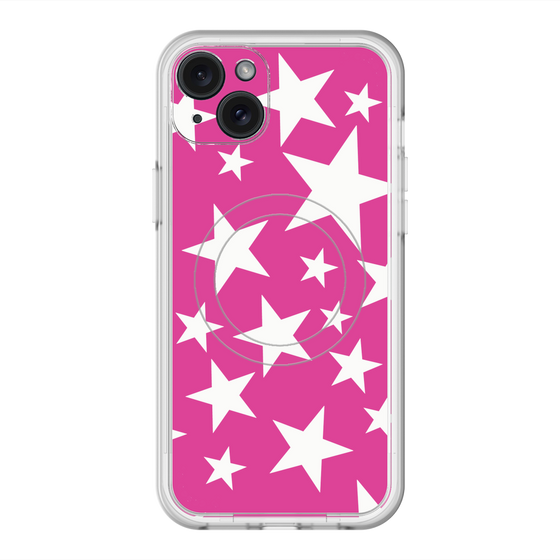 スリムプロテクションプレミアムケース with MagSafe［ Stars - Pink ］