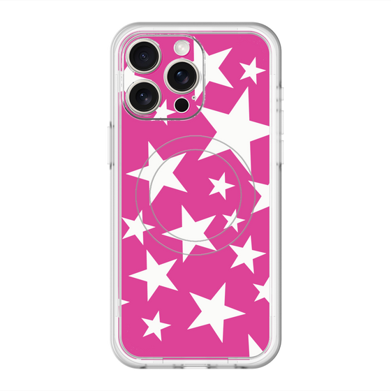 スリムプロテクションプレミアムケース with MagSafe［ Stars - Pink ］