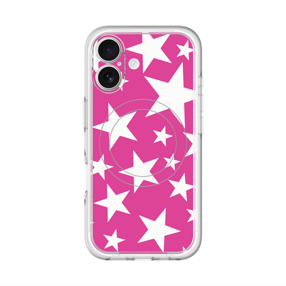 スリムプロテクションプレミアムケース with MagSafe［ Stars - Pink ］