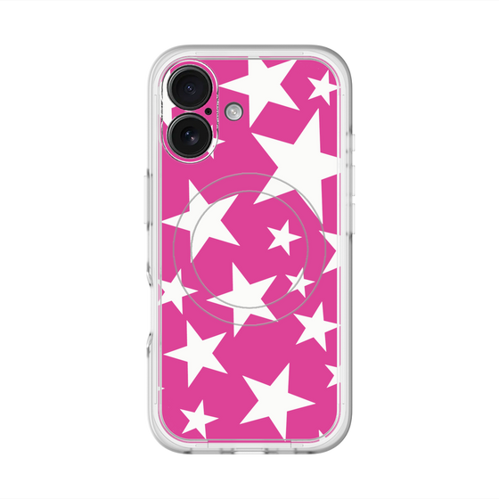 スリムプロテクションプレミアムケース with MagSafe［ Stars - Pink ］