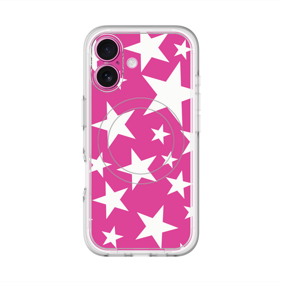 スリムプロテクションプレミアムケース with MagSafe［ Stars - Pink ］