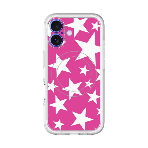 スリムプロテクションプレミアムケース with MagSafe［ Stars - Pink ］