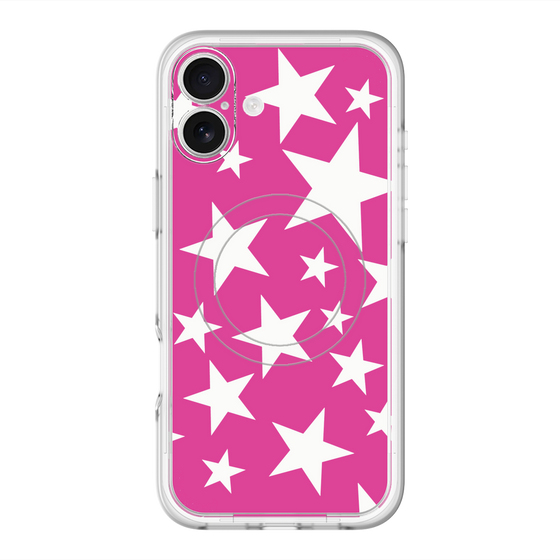 スリムプロテクションプレミアムケース with MagSafe［ Stars - Pink ］