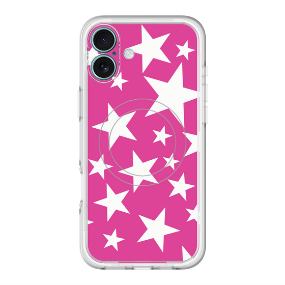 スリムプロテクションプレミアムケース with MagSafe［ Stars - Pink ］