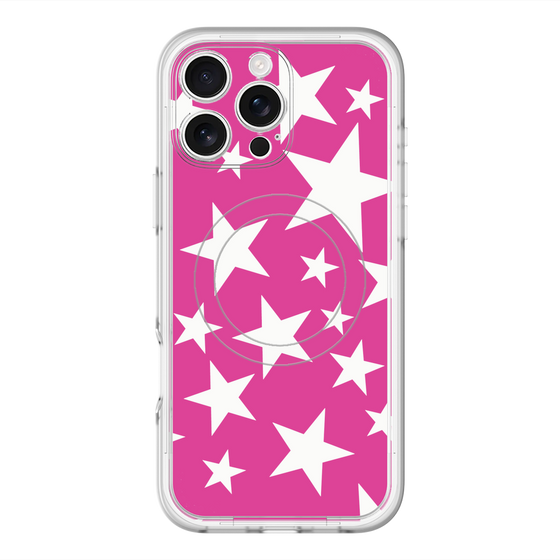 スリムプロテクションプレミアムケース with MagSafe［ Stars - Pink ］