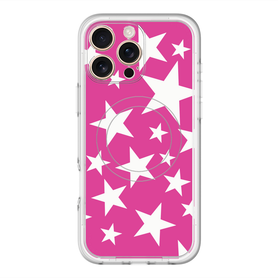 スリムプロテクションプレミアムケース with MagSafe［ Stars - Pink ］