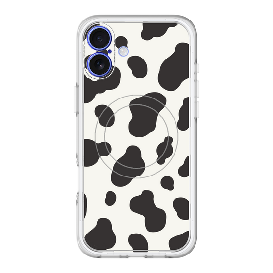 スリムプロテクションプレミアムケース with MagSafe［ Cow - White ］