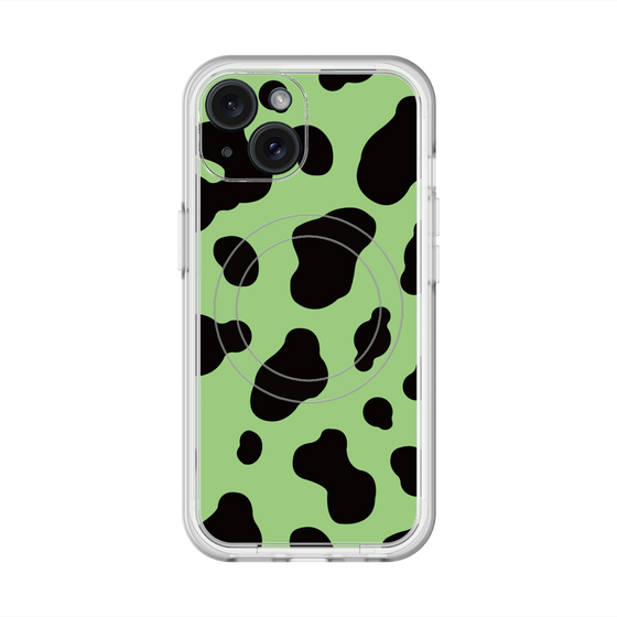 スリムプロテクションプレミアムケース with MagSafe［ Cow - Green ］