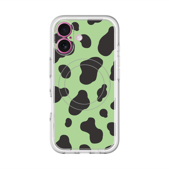 スリムプロテクションプレミアムケース with MagSafe［ Cow - Green ］
