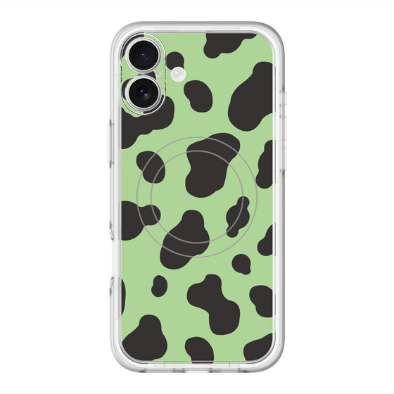 スリムプロテクションプレミアムケース with MagSafe［ Cow - Green ］
