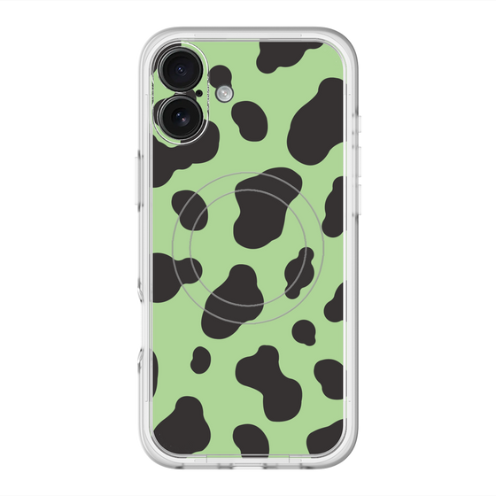 スリムプロテクションプレミアムケース with MagSafe［ Cow - Green ］