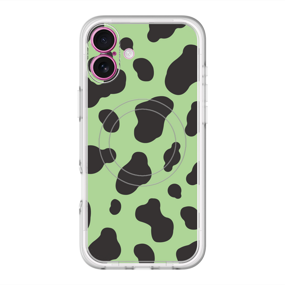 スリムプロテクションプレミアムケース with MagSafe［ Cow - Green ］