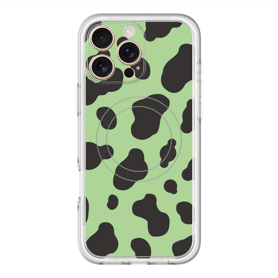スリムプロテクションプレミアムケース with MagSafe［ Cow - Green ］