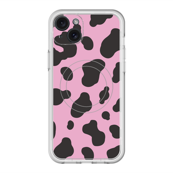 スリムプロテクションプレミアムケース with MagSafe［ Cow - Pink ］