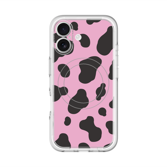 スリムプロテクションプレミアムケース with MagSafe［ Cow - Pink ］