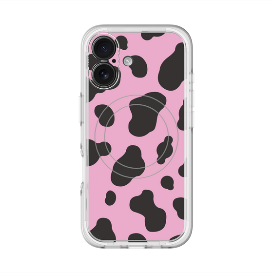 スリムプロテクションプレミアムケース with MagSafe［ Cow - Pink ］