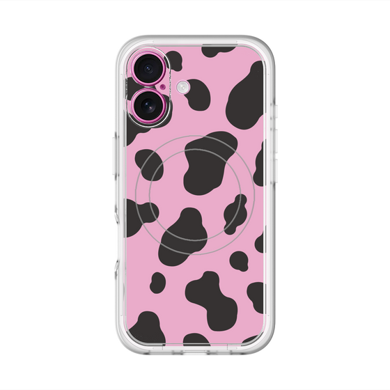 スリムプロテクションプレミアムケース with MagSafe［ Cow - Pink ］