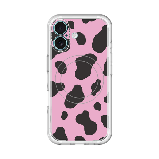スリムプロテクションプレミアムケース with MagSafe［ Cow - Pink ］