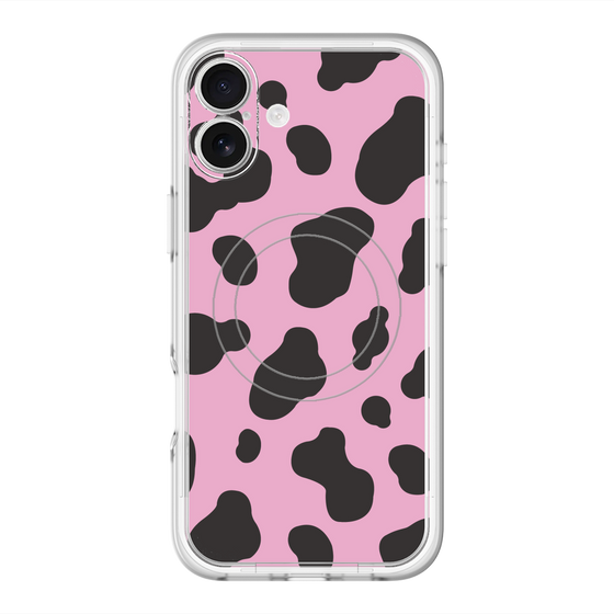 スリムプロテクションプレミアムケース with MagSafe［ Cow - Pink ］
