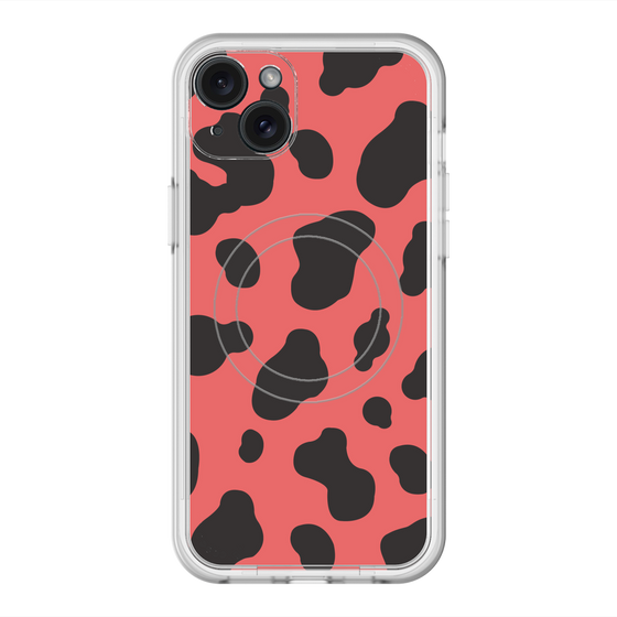 スリムプロテクションプレミアムケース with MagSafe［ Cow - Red ］