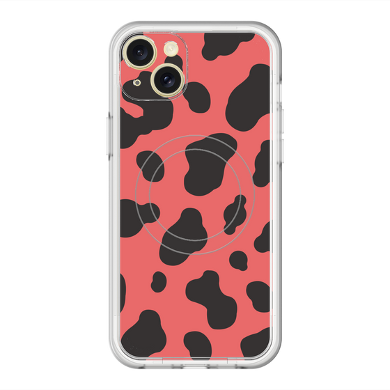 スリムプロテクションプレミアムケース with MagSafe［ Cow - Red ］