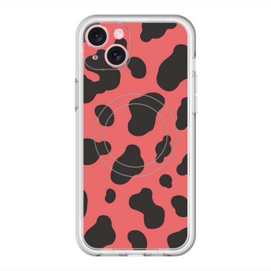 スリムプロテクションプレミアムケース with MagSafe［ Cow - Red ］