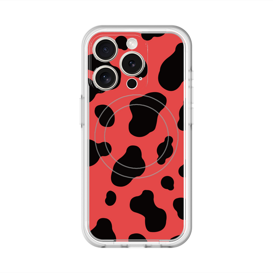 スリムプロテクションプレミアムケース with MagSafe［ Cow - Red ］