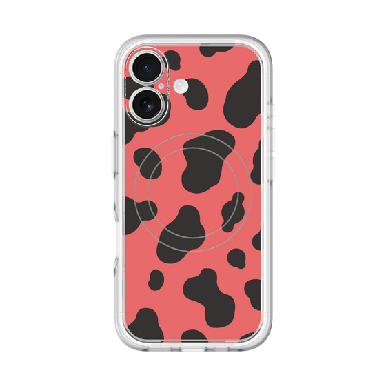 スリムプロテクションプレミアムケース with MagSafe［ Cow - Red ］