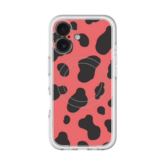 スリムプロテクションプレミアムケース with MagSafe［ Cow - Red ］
