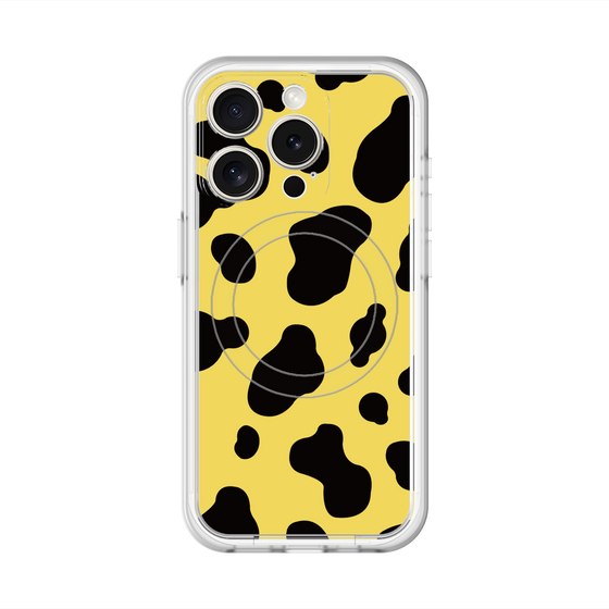 スリムプロテクションプレミアムケース with MagSafe［ Cow - Yellow ］