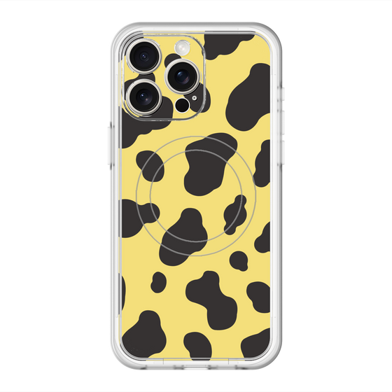 スリムプロテクションプレミアムケース with MagSafe［ Cow - Yellow ］
