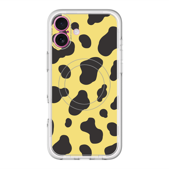スリムプロテクションプレミアムケース with MagSafe［ Cow - Yellow ］