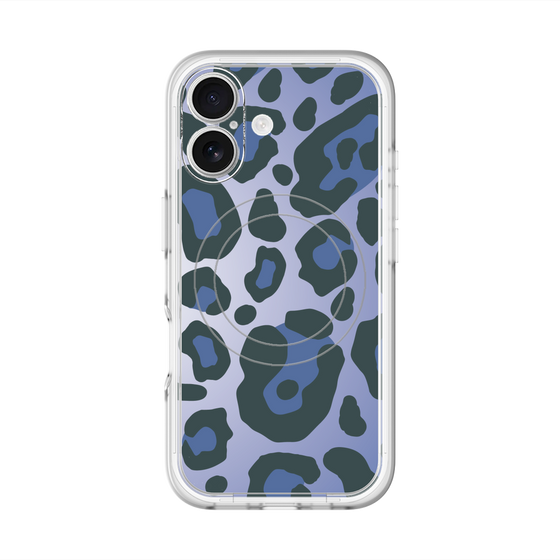 スリムプロテクションプレミアムケース with MagSafe［ Leopard - Blue ］