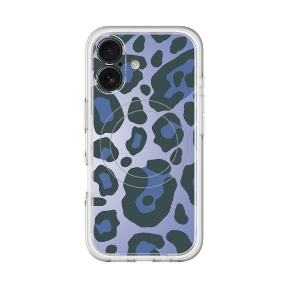 スリムプロテクションプレミアムケース with MagSafe［ Leopard - Blue ］