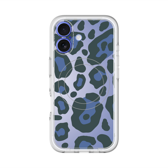スリムプロテクションプレミアムケース with MagSafe［ Leopard - Blue ］