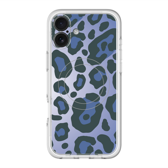 スリムプロテクションプレミアムケース with MagSafe［ Leopard - Blue ］