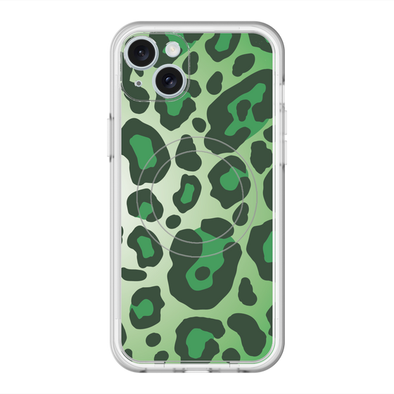 スリムプロテクションプレミアムケース with MagSafe［ Leopard - Green ］
