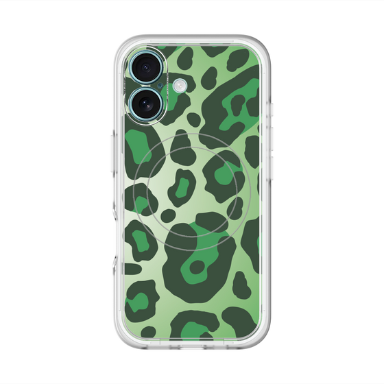 スリムプロテクションプレミアムケース with MagSafe［ Leopard - Green ］