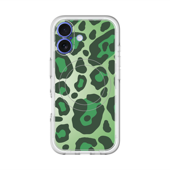 スリムプロテクションプレミアムケース with MagSafe［ Leopard - Green ］