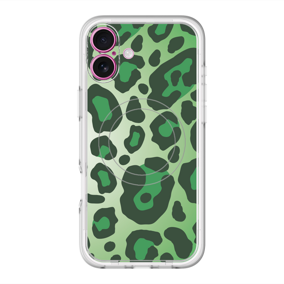 スリムプロテクションプレミアムケース with MagSafe［ Leopard - Green ］