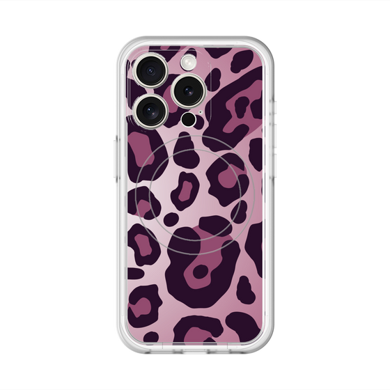 スリムプロテクションプレミアムケース with MagSafe［ Leopard - Pink ］