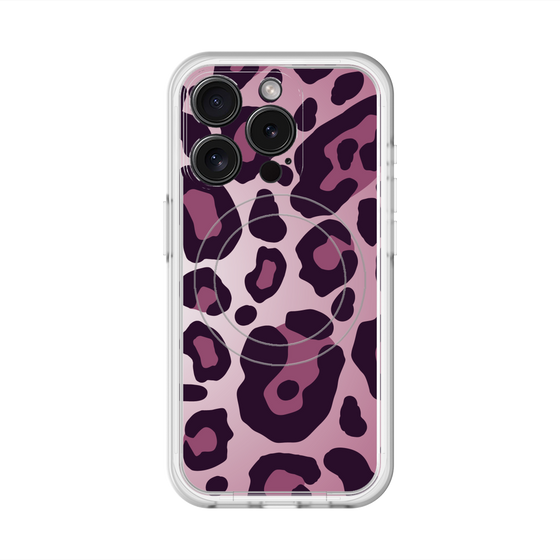 スリムプロテクションプレミアムケース with MagSafe［ Leopard - Pink ］