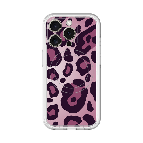 スリムプロテクションプレミアムケース with MagSafe［ Leopard - Pink ］