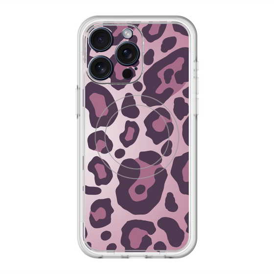 スリムプロテクションプレミアムケース with MagSafe［ Leopard - Pink ］