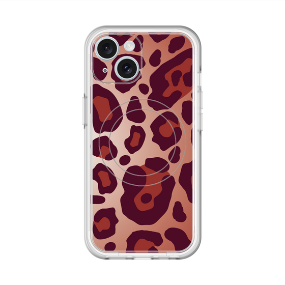 スリムプロテクションプレミアムケース with MagSafe［ Leopard - Red ］